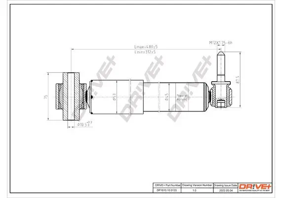 Stoßdämpfer Hinterachse Dr!ve+ DP1610.10.0133