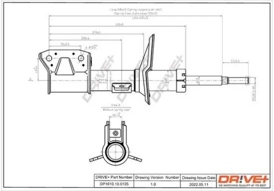 Stoßdämpfer Vorderachse Dr!ve+ DP1610.10.0135 Bild Stoßdämpfer Vorderachse Dr!ve+ DP1610.10.0135
