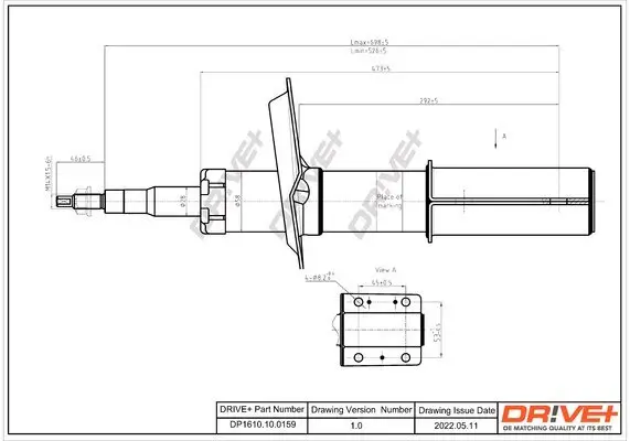 Stoßdämpfer Dr!ve+ DP1610.10.0159 Bild Stoßdämpfer Dr!ve+ DP1610.10.0159