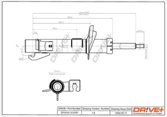 Stoßdämpfer Vorderachse rechts Dr!ve+ DP1610.10.0161 Bild Stoßdämpfer Vorderachse rechts Dr!ve+ DP1610.10.0161