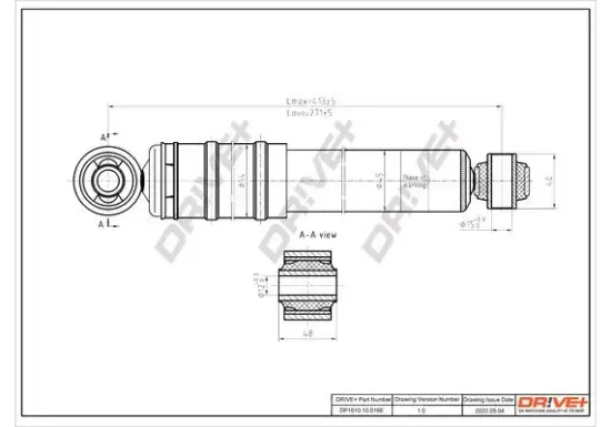 Stoßdämpfer Hinterachse Dr!ve+ DP1610.10.0166 Bild Stoßdämpfer Hinterachse Dr!ve+ DP1610.10.0166