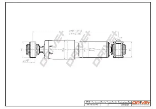 Stoßdämpfer Hinterachse Dr!ve+ DP1610.10.0170 Bild Stoßdämpfer Hinterachse Dr!ve+ DP1610.10.0170