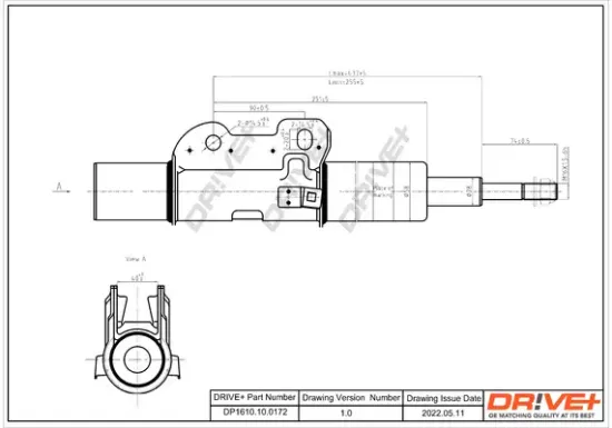 Stoßdämpfer Vorderachse Dr!ve+ DP1610.10.0172 Bild Stoßdämpfer Vorderachse Dr!ve+ DP1610.10.0172