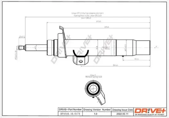 Stoßdämpfer Vorderachse Dr!ve+ DP1610.10.0174 Bild Stoßdämpfer Vorderachse Dr!ve+ DP1610.10.0174
