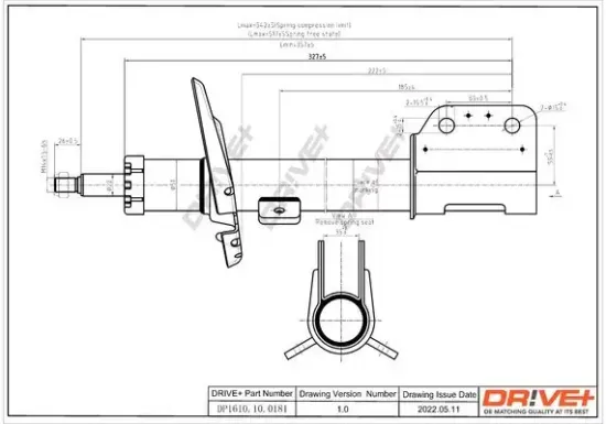 Stoßdämpfer Vorderachse Dr!ve+ DP1610.10.0181 Bild Stoßdämpfer Vorderachse Dr!ve+ DP1610.10.0181