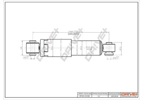 Stoßdämpfer Hinterachse Dr!ve+ DP1610.10.0196