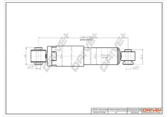 Stoßdämpfer Hinterachse Dr!ve+ DP1610.10.0196 Bild Stoßdämpfer Hinterachse Dr!ve+ DP1610.10.0196