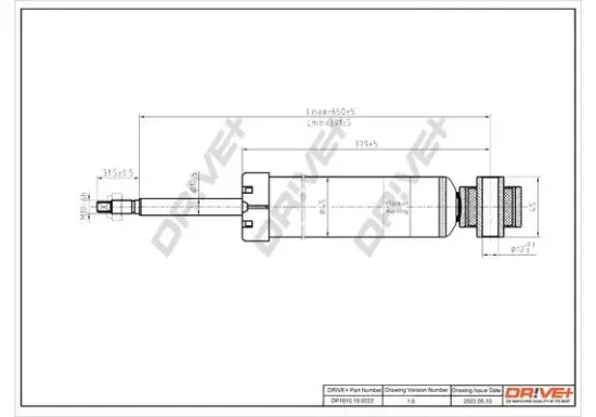 Stoßdämpfer Hinterachse Dr!ve+ DP1610.10.0222 Bild Stoßdämpfer Hinterachse Dr!ve+ DP1610.10.0222
