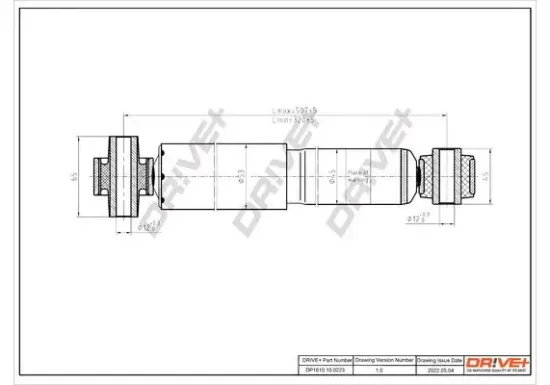 Stoßdämpfer Hinterachse Dr!ve+ DP1610.10.0223 Bild Stoßdämpfer Hinterachse Dr!ve+ DP1610.10.0223