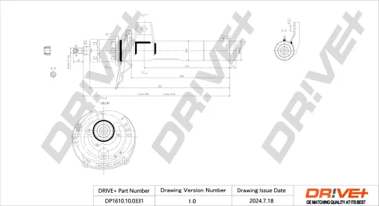 Stoßdämpfer Vorderachse DR!VE+ DP1610.10.0331 Bild Stoßdämpfer Vorderachse DR!VE+ DP1610.10.0331