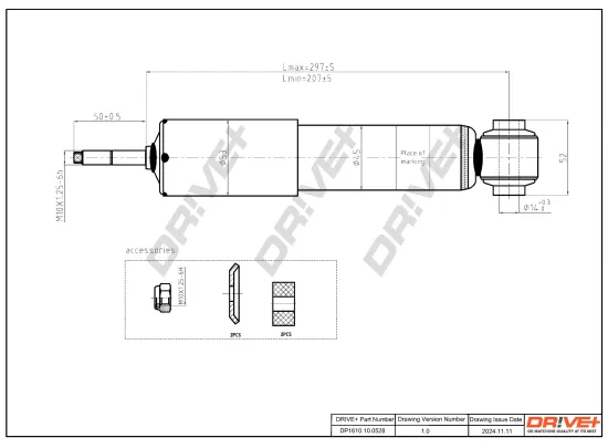 Stoßdämpfer Vorderachse Dr!ve+ DP1610.10.0528 Bild Stoßdämpfer Vorderachse Dr!ve+ DP1610.10.0528