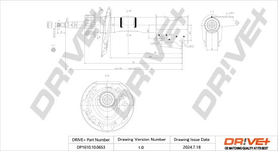 Stoßdämpfer Vorderachse rechts Dr!ve+ DP1610.10.0653 Bild Stoßdämpfer Vorderachse rechts Dr!ve+ DP1610.10.0653