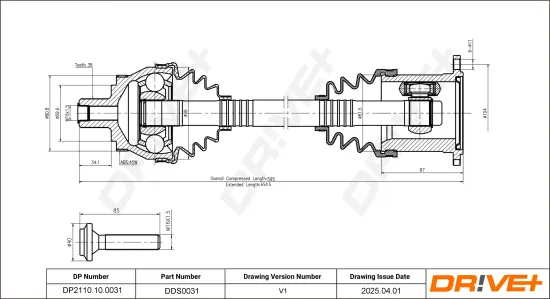 Antriebswelle Dr!ve+ DP2110.10.0031 Bild Antriebswelle Dr!ve+ DP2110.10.0031