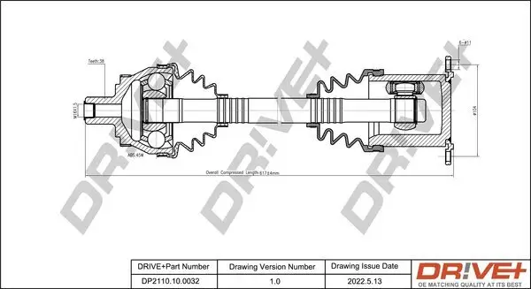 Antriebswelle Dr!ve+ DP2110.10.0032