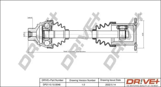 Antriebswelle Vorderachse links Vorderachse rechts Dr!ve+ DP2110.10.0046 Bild Antriebswelle Vorderachse links Vorderachse rechts Dr!ve+ DP2110.10.0046