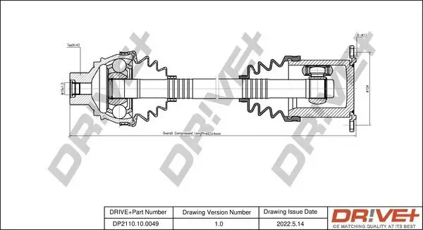 Antriebswelle Dr!ve+ DP2110.10.0049