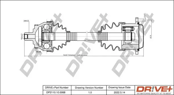 Antriebswelle Dr!ve+ DP2110.10.0068