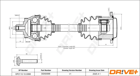 Antriebswelle Dr!ve+ DP2110.10.0068 Bild Antriebswelle Dr!ve+ DP2110.10.0068