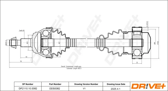 Antriebswelle Dr!ve+ DP2110.10.0082 Bild Antriebswelle Dr!ve+ DP2110.10.0082