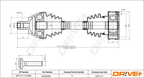 Antriebswelle Dr!ve+ DP2110.10.0096 Bild Antriebswelle Dr!ve+ DP2110.10.0096