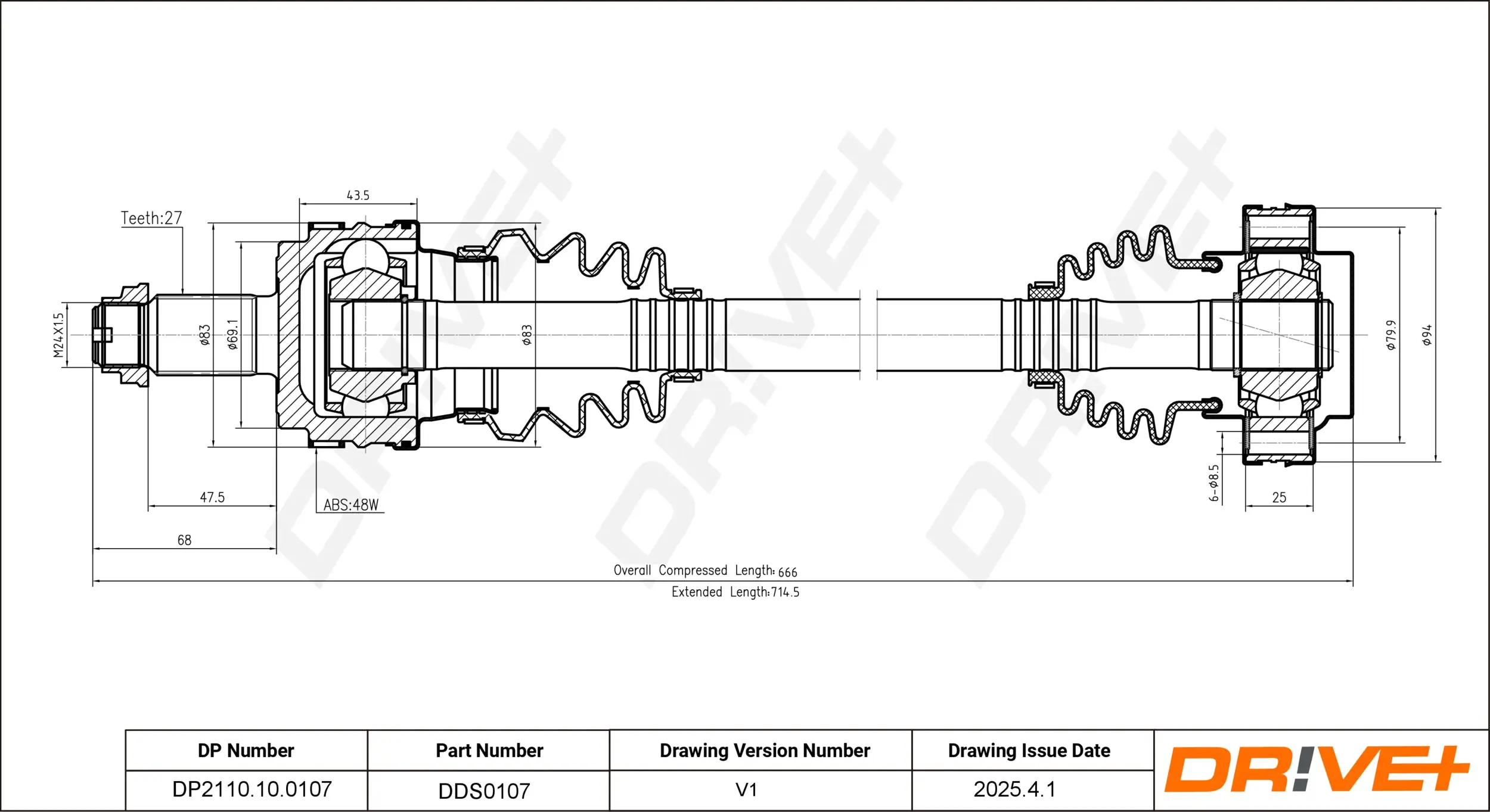 Antriebswelle Dr!ve+ DP2110.10.0107