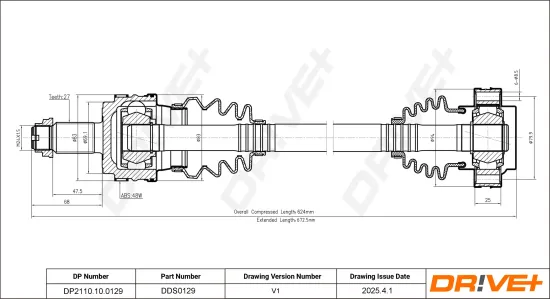 Antriebswelle Dr!ve+ DP2110.10.0129 Bild Antriebswelle Dr!ve+ DP2110.10.0129