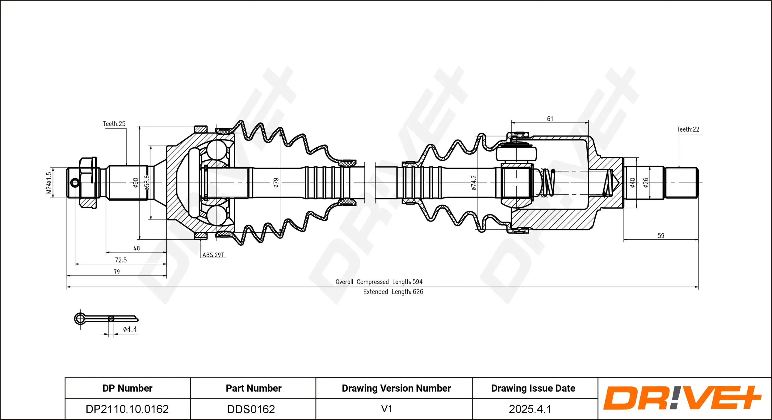 Antriebswelle Dr!ve+ DP2110.10.0162