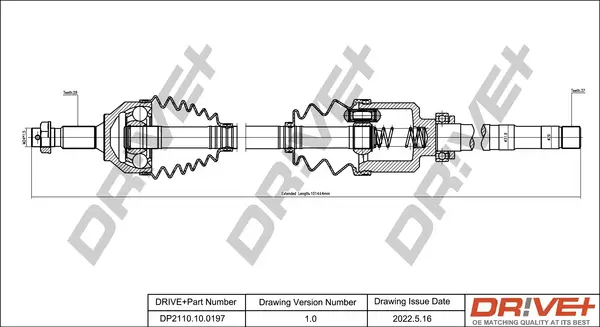 Antriebswelle Vorderachse rechts Dr!ve+ DP2110.10.0197