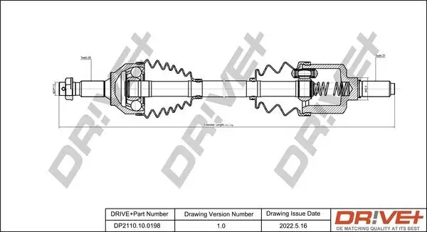 Antriebswelle Vorderachse links Dr!ve+ DP2110.10.0198