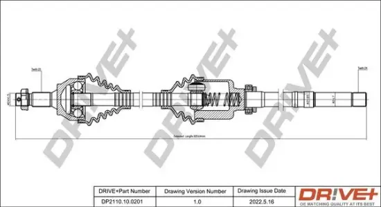 Antriebswelle Dr!ve+ DP2110.10.0201 Bild Antriebswelle Dr!ve+ DP2110.10.0201