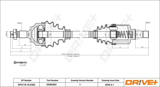 Antriebswelle Dr!ve+ DP2110.10.0202 Bild Antriebswelle Dr!ve+ DP2110.10.0202