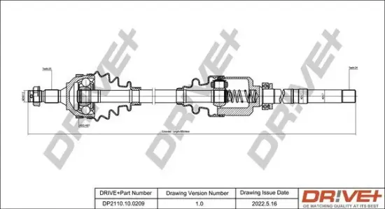 Antriebswelle Dr!ve+ DP2110.10.0209 Bild Antriebswelle Dr!ve+ DP2110.10.0209