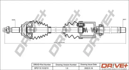 Antriebswelle Vorderachse rechts Dr!ve+ DP2110.10.0213 Bild Antriebswelle Vorderachse rechts Dr!ve+ DP2110.10.0213