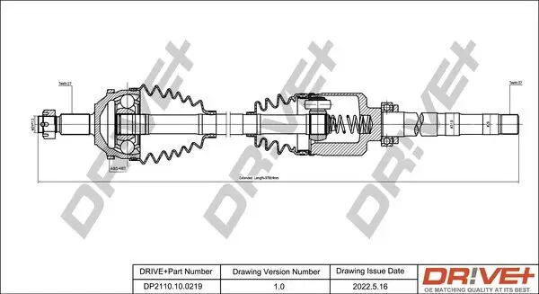 Antriebswelle Dr!ve+ DP2110.10.0219