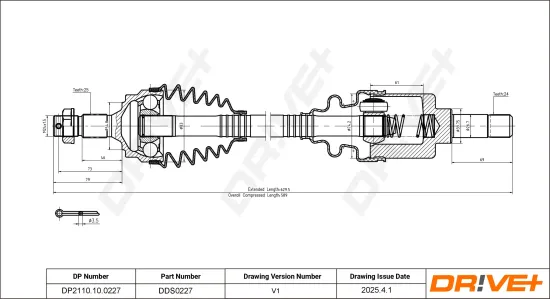 Antriebswelle Dr!ve+ DP2110.10.0227 Bild Antriebswelle Dr!ve+ DP2110.10.0227