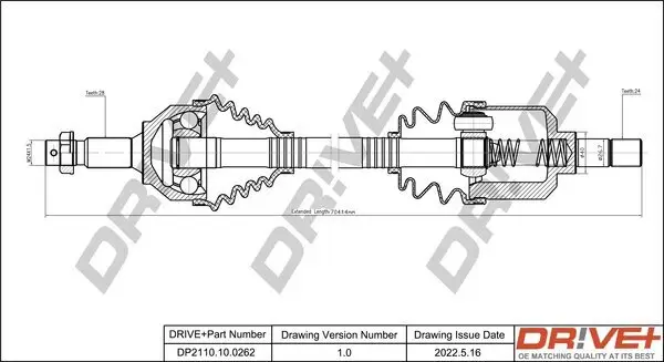 Antriebswelle Dr!ve+ DP2110.10.0262