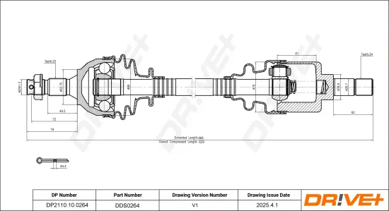 Antriebswelle Dr!ve+ DP2110.10.0264 Bild Antriebswelle Dr!ve+ DP2110.10.0264