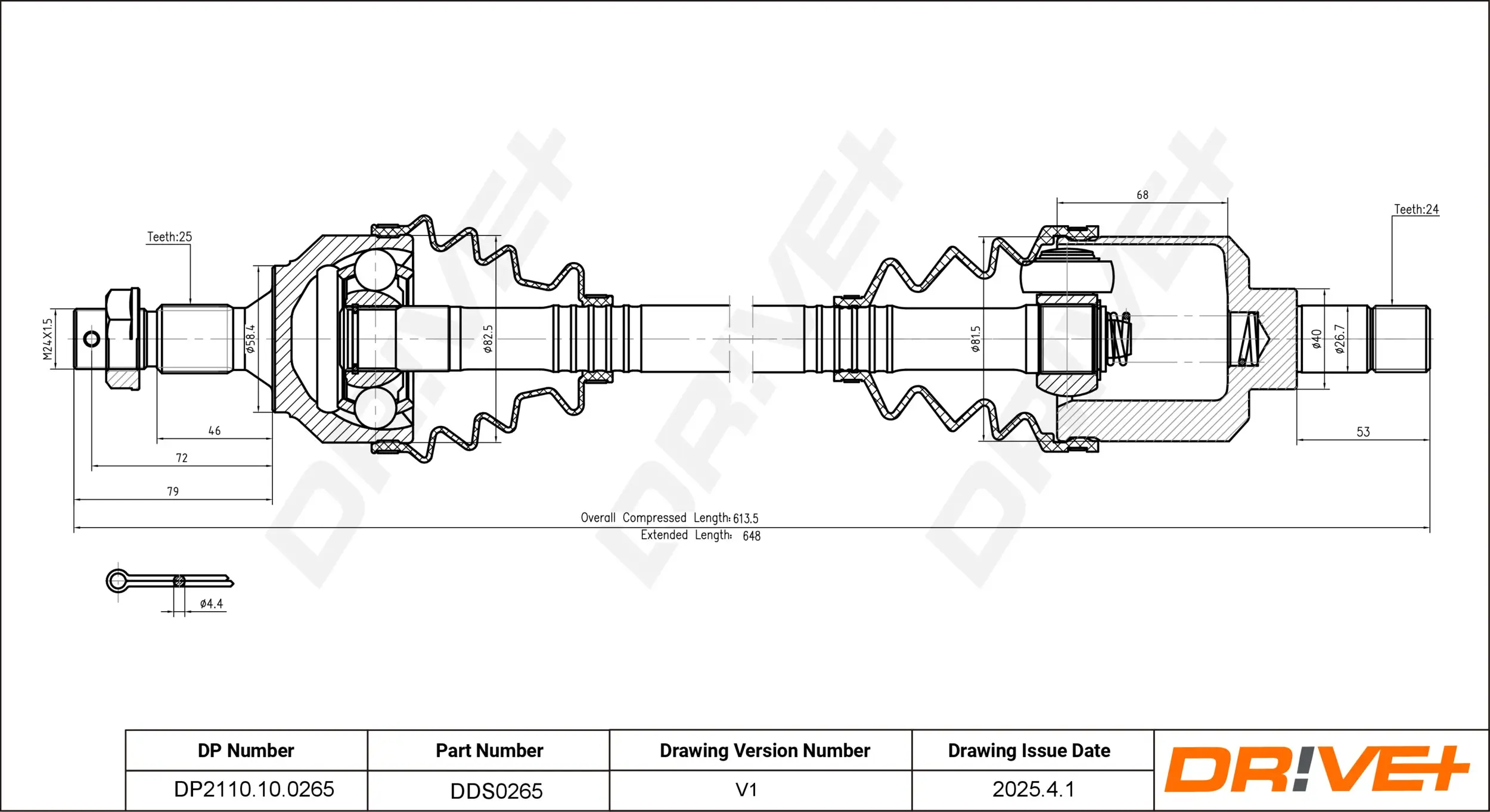 Antriebswelle Vorderachse links Dr!ve+ DP2110.10.0265