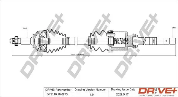 Antriebswelle Dr!ve+ DP2110.10.0273