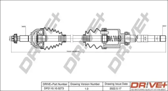 Antriebswelle Dr!ve+ DP2110.10.0273 Bild Antriebswelle Dr!ve+ DP2110.10.0273