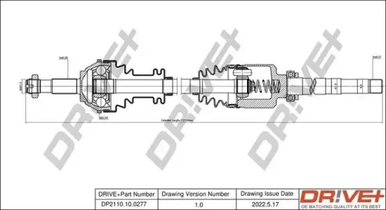 Antriebswelle Dr!ve+ DP2110.10.0277 Bild Antriebswelle Dr!ve+ DP2110.10.0277