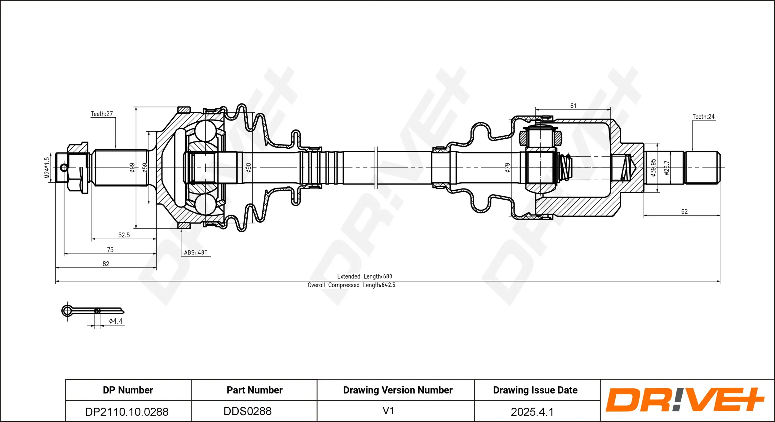 Antriebswelle Dr!ve+ DP2110.10.0288
