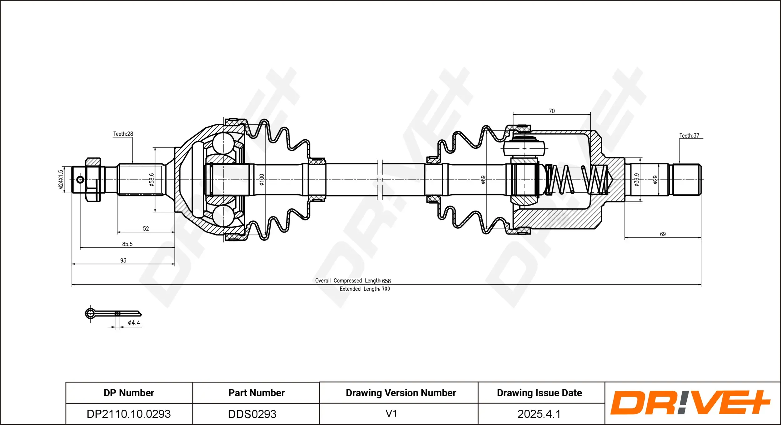 Antriebswelle Dr!ve+ DP2110.10.0293