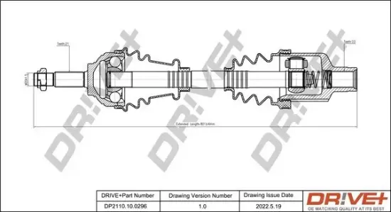 Antriebswelle Dr!ve+ DP2110.10.0296 Bild Antriebswelle Dr!ve+ DP2110.10.0296