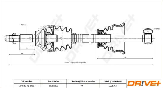 Antriebswelle Dr!ve+ DP2110.10.0298 Bild Antriebswelle Dr!ve+ DP2110.10.0298