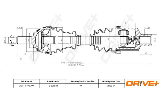 Antriebswelle Dr!ve+ DP2110.10.0300 Bild Antriebswelle Dr!ve+ DP2110.10.0300