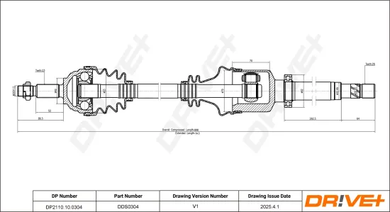 Antriebswelle Dr!ve+ DP2110.10.0304 Bild Antriebswelle Dr!ve+ DP2110.10.0304