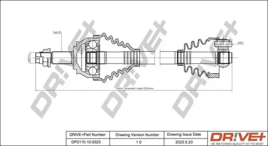 Antriebswelle Dr!ve+ DP2110.10.0323 Bild Antriebswelle Dr!ve+ DP2110.10.0323