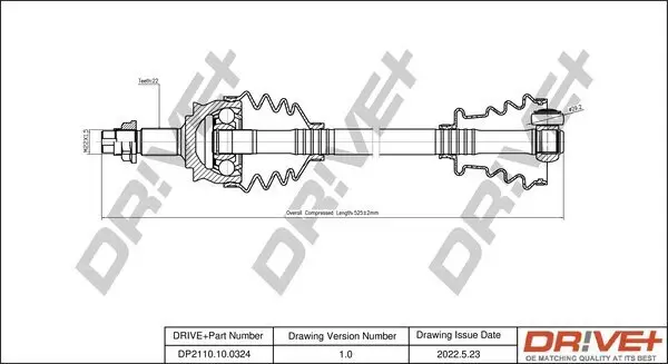 Antriebswelle Dr!ve+ DP2110.10.0324