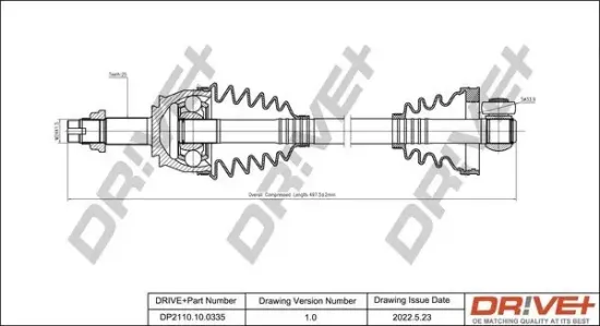 Antriebswelle Dr!ve+ DP2110.10.0335 Bild Antriebswelle Dr!ve+ DP2110.10.0335